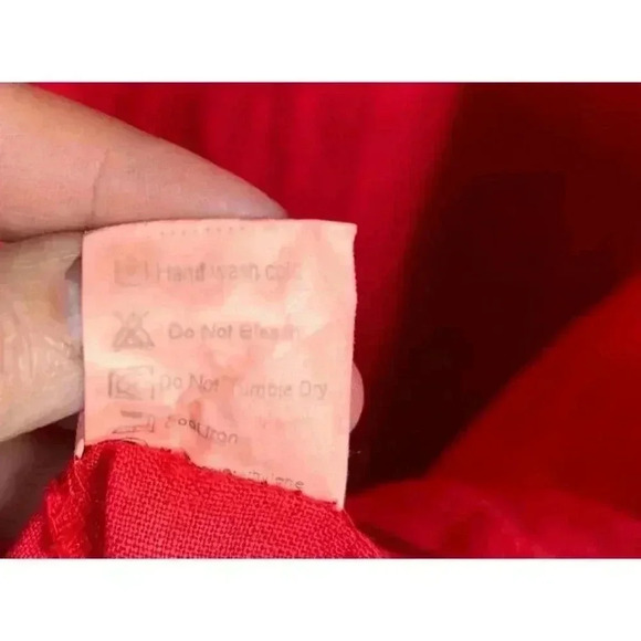 Rosemarine Dress Small Linen Tiered Red Color Sleeveless Made in Italy Sz S - Picture 6 of 9